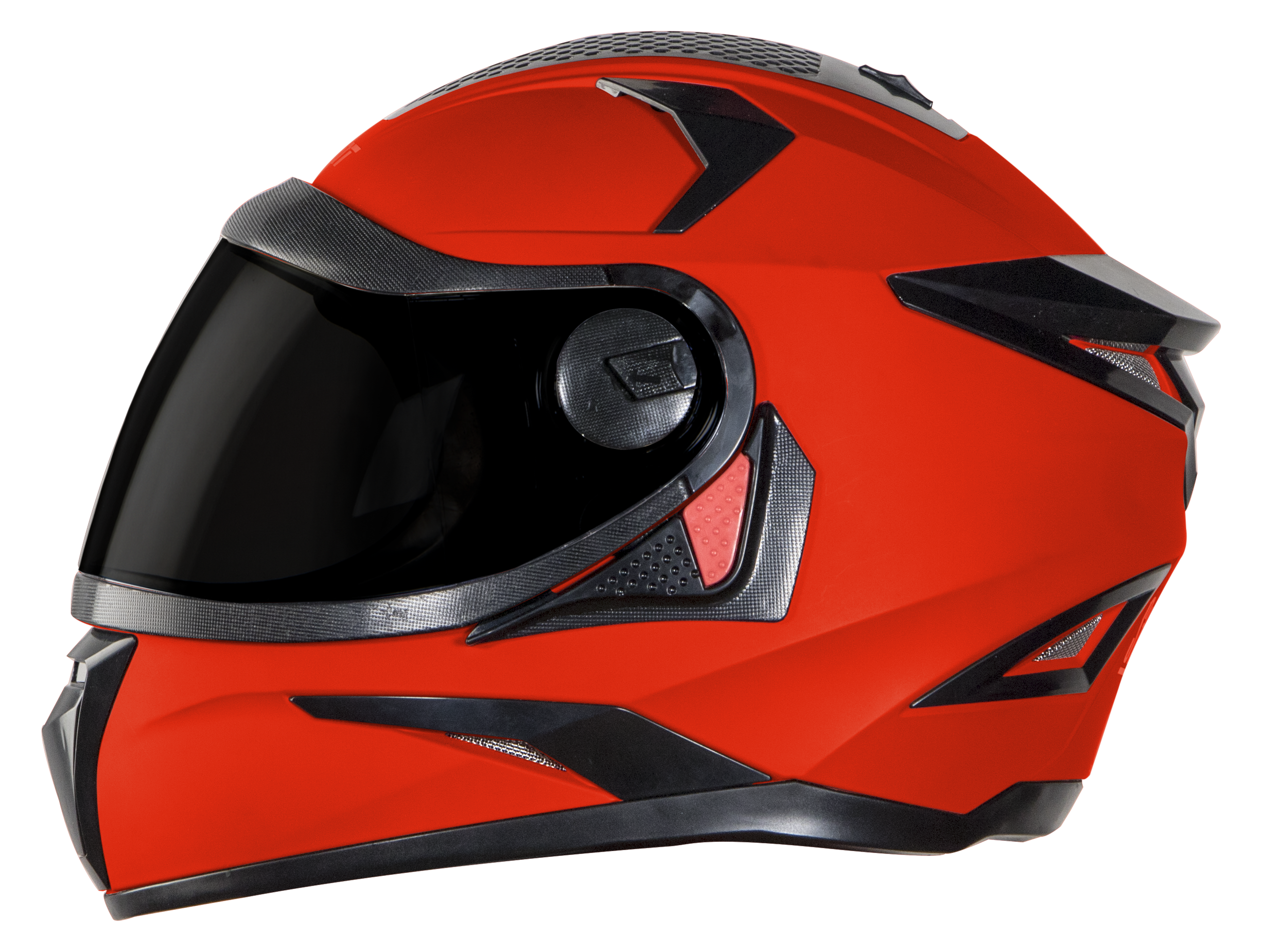 SBH-17 OPT GLOSSY FLUO RED (WITH EXTRA FREE CABLE LOCK AND CLEAR VISOR)